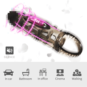 Wearable Male Vibrator Battery Powered Mesh Massage Stick Portable Waterproof Sex Toy for Men New Silicone Vibrating Mesh Penis Ring;  Ultra Soft