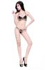 Blancho SE-142-WHITE Mesh Hole Open Crotch Body Stocking - White - Medium