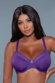2215 Seamless Kristy Full Coverage Bra (Color: Purple, size: DD (E))