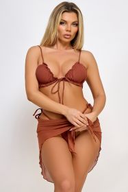 2528 Danica Bikini Set (Color: Rust, size: XL)