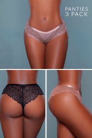 2212A3PK Wren Cheeky 3 Pack (Color: Black/Bronze/Brown, size: XL)