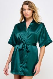 1947 Getting Ready Robe (Color: Forest Green, size: M)