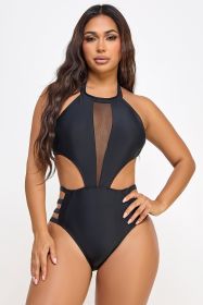 2523 Calista Swimsuit (Color: Black, size: S)