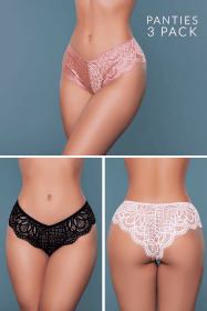 2197 Aurora Brief 3 Pack (Color: Black/Nude/Bronze, size: XL)