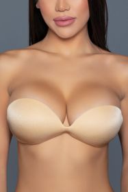 2316 Seamless Fabric Adhesive Bra (Color: Nude, size: C)