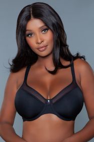 2215 Seamless Kristy Full Coverage Bra (Color: Black, size: DD (E))