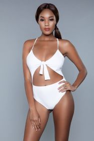 1983 Delaney Swimsuit (Color: White, size: L)