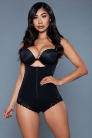 2175 Tummy Control Bodysuit (Color: Black, size: 3X/4X)