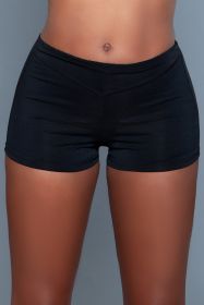 BW1649 Butt Booster Boyshort (Color: Black, size: XL)