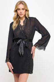 2493 Vivian Robe (Color: Black, size: 1X/2X)