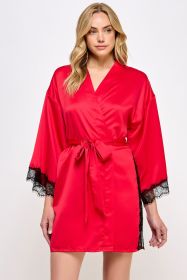 2494 Isadora Robe (Color: Red, size: 1X/2X)