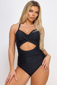 2516 Marilyn Swimsuit (Color: Black, size: L)