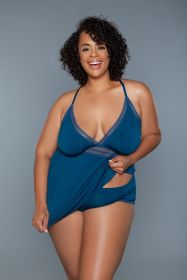 2251P Piper Cami Set (Color: Deep Royal, size: 2X)
