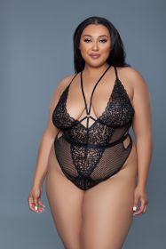 2267 Elise Bodysuit (Color: Black, size: 2X)